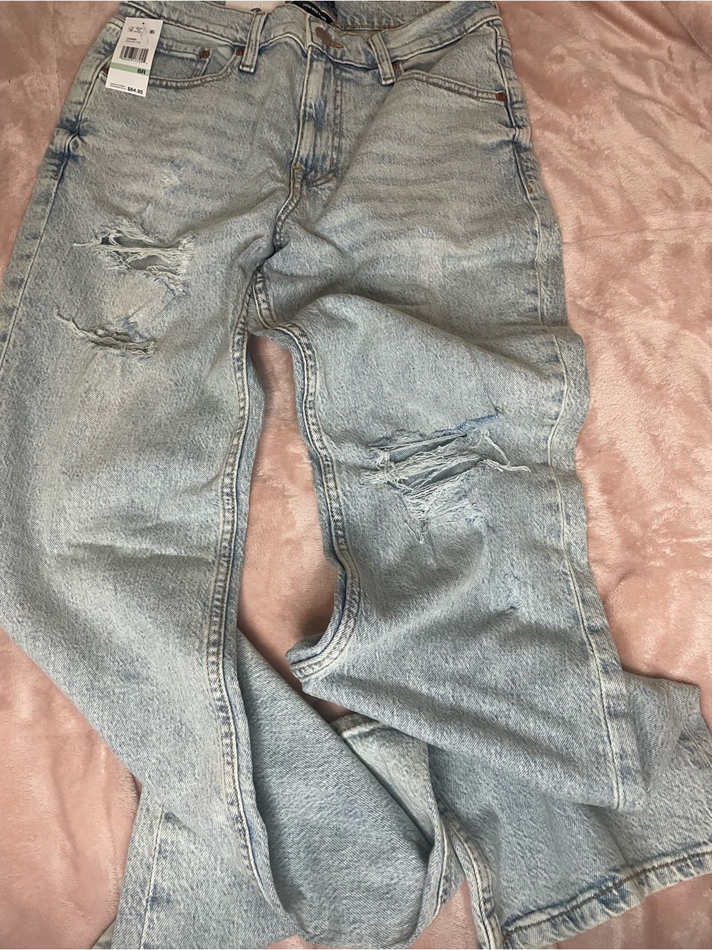 Women’s Light Blue Distressed Jeans